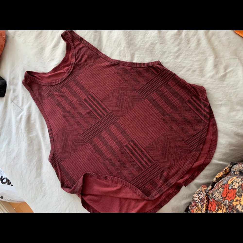 Burgundy top